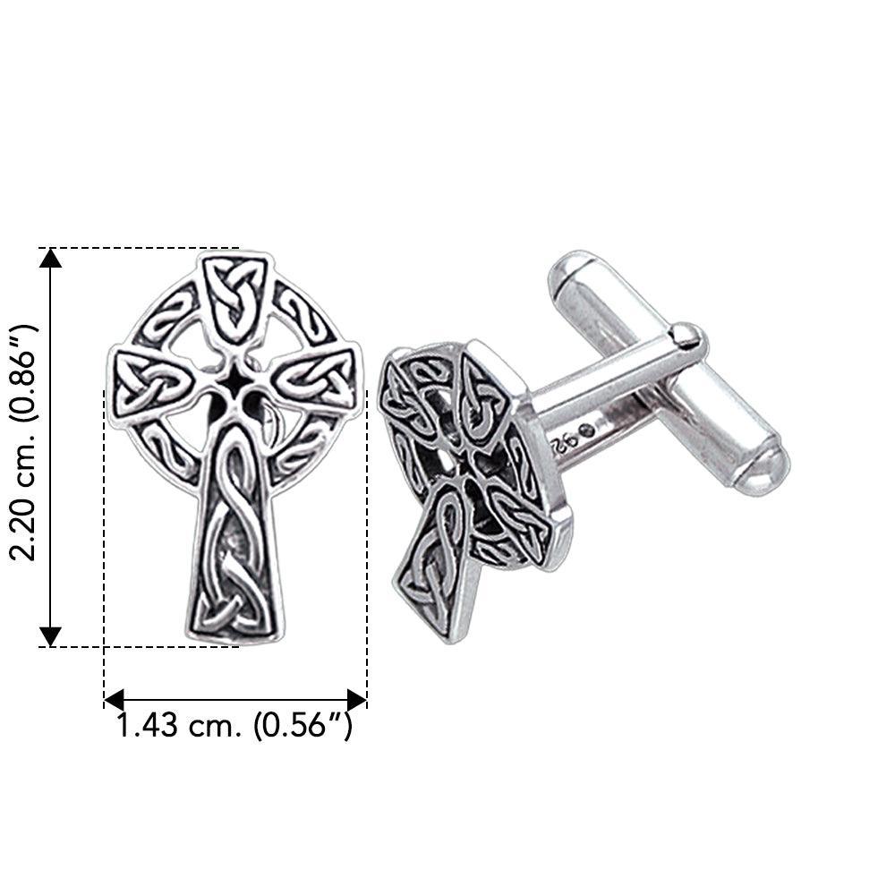 Undying Love of a Divine Celtic Cross Cufflinks CL043 - Jewelry
