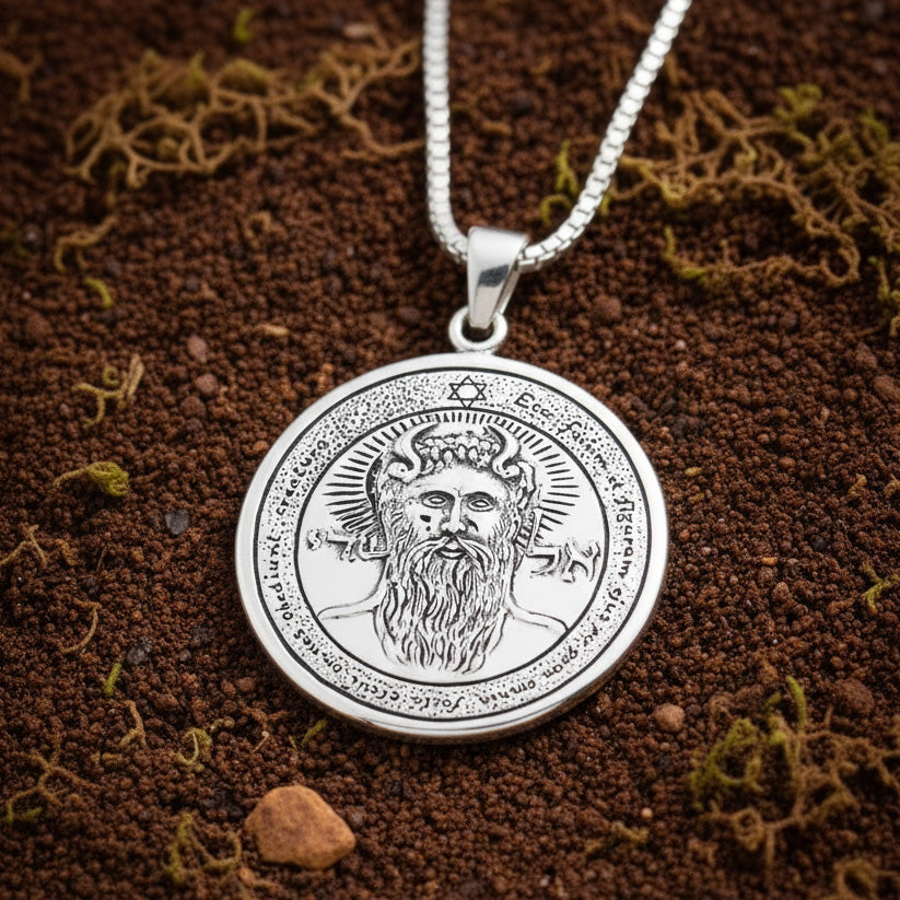 First Pentacle of the Sun Solomon Seal Sterling Silver Pendant