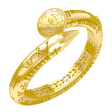 Sigil of the Archangel Michael Solid Yellow Gold Cuff Bracelet GBA280