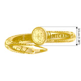 Sigil of the Archangel Michael Solid Yellow Gold Cuff Bracelet GBA280