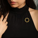 Chakra Celtic Solid Yellow Gold Brooch GBC161