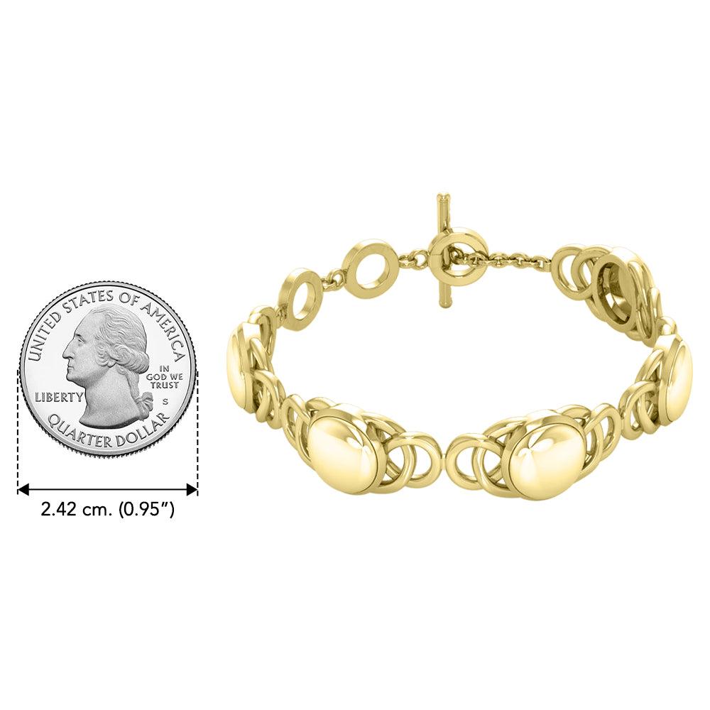 Danu Celtic Knotwork Solid Gold Bracelet GBL119 - Jewelry