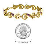 A Quest to life never ending journey Modern Celtic Triskele Solid Yellow Gold Bracelet GBL123