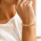 A Quest to life never ending journey Modern Celtic Triskele Solid Yellow Gold Bracelet GBL123