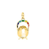 Dazzling Elegance: Solid Gold Goddess Danu Necklace by Peter Stone Jewelry – Unveiling the Allure of the Rainbow's Golden Secret GSE191 - Jewelry