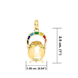 Dazzling Elegance: Solid Gold Goddess Danu Necklace by Peter Stone Jewelry – Unveiling the Allure of the Rainbow's Golden Secret GSE191 - Jewelry