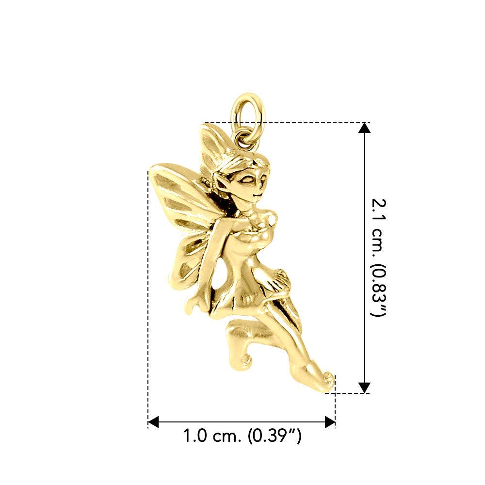 Enchanted Fairy Solid Yellow Gold Charm GCM637 - Jewelry