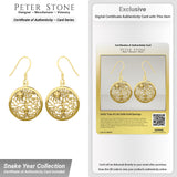 Celtic Tree of Life Solid Gold Earrings GER060