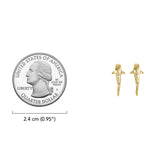 Whale Shark Solid Gold Post Earrings GER2213