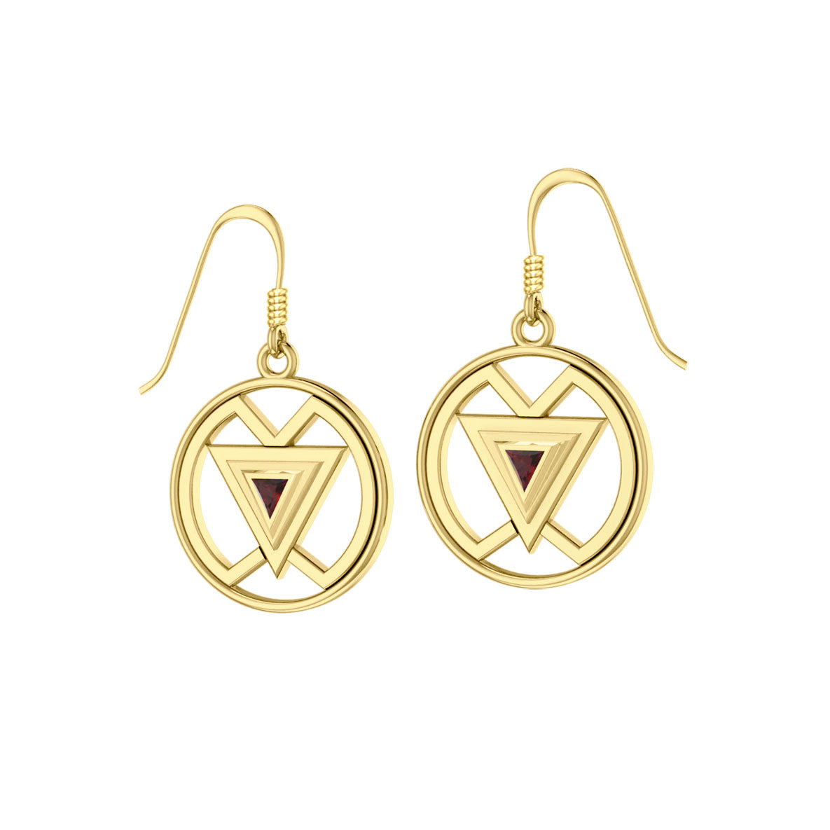 Femininity Symbol Solid Yellow Gold Earrings by Sibylle Grummes GER528