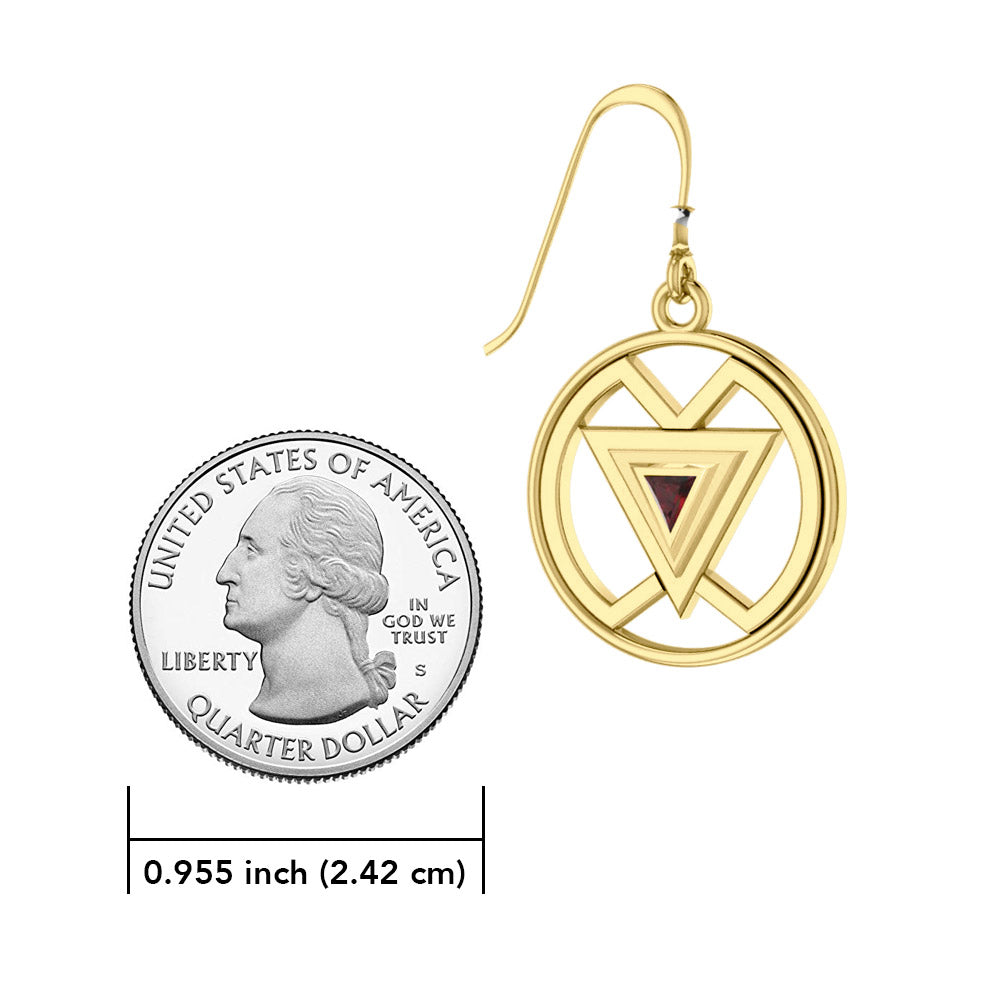 Femininity Symbol Solid Yellow Gold Earrings by Sibylle Grummes GER528