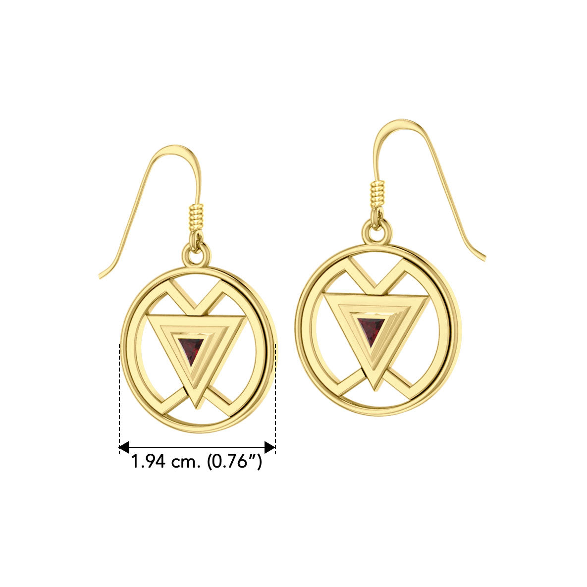 Femininity Symbol Solid Yellow Gold Earrings by Sibylle Grummes GER528