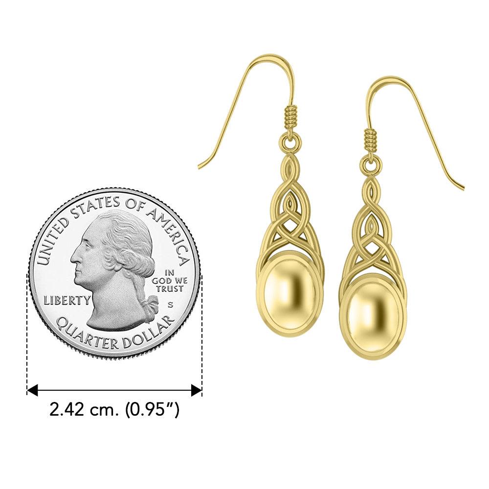 Danu Solid Gold Celtic Knotwork Earrings GER553 - Jewelry