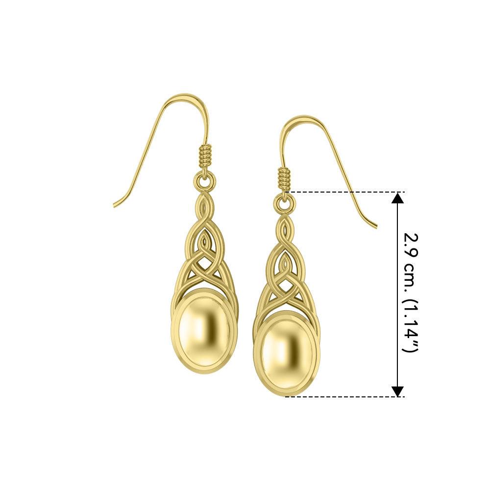 Danu Solid Gold Celtic Knotwork Earrings GER553 - Jewelry