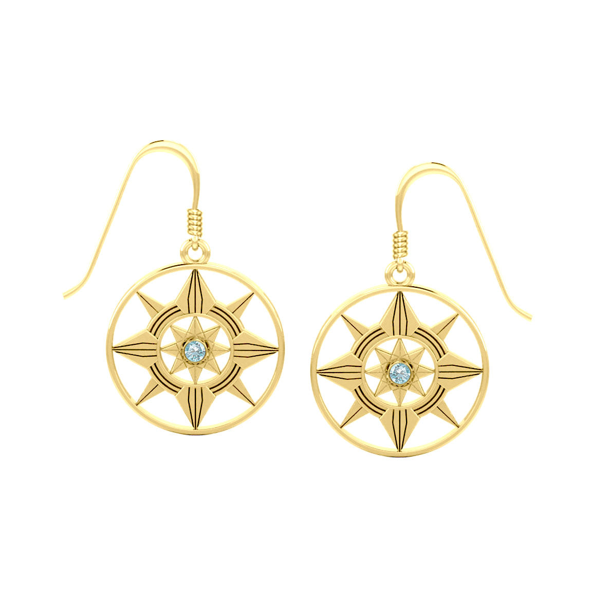 Be A Star Solid Yellow Gold Earrings by Sibylle Grummes GER560