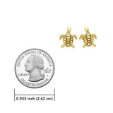 14 Karat Gold Turtle Post Earrings GJE206 - Jewelry