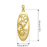 Celestial 14K Solid Gold Pendant GLP1781