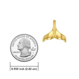 Whale Tail Solid Gold Pendant GMG481 - Jewelry