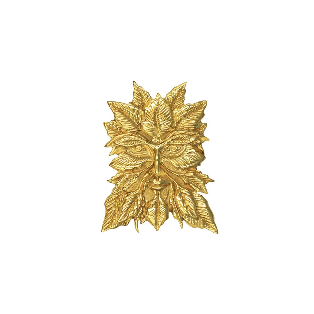 Jessica Galbreth Green Man Solid Gold Pendant GPD002 - Jewelry