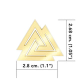 The Viking Valknut 14 Karat Solid Gold Pendant GPD1071 - Jewelry