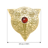 Beyond the Wonderful Transformation in Alchemical Mandala Solid Yellow Gold Pendant GPD1123