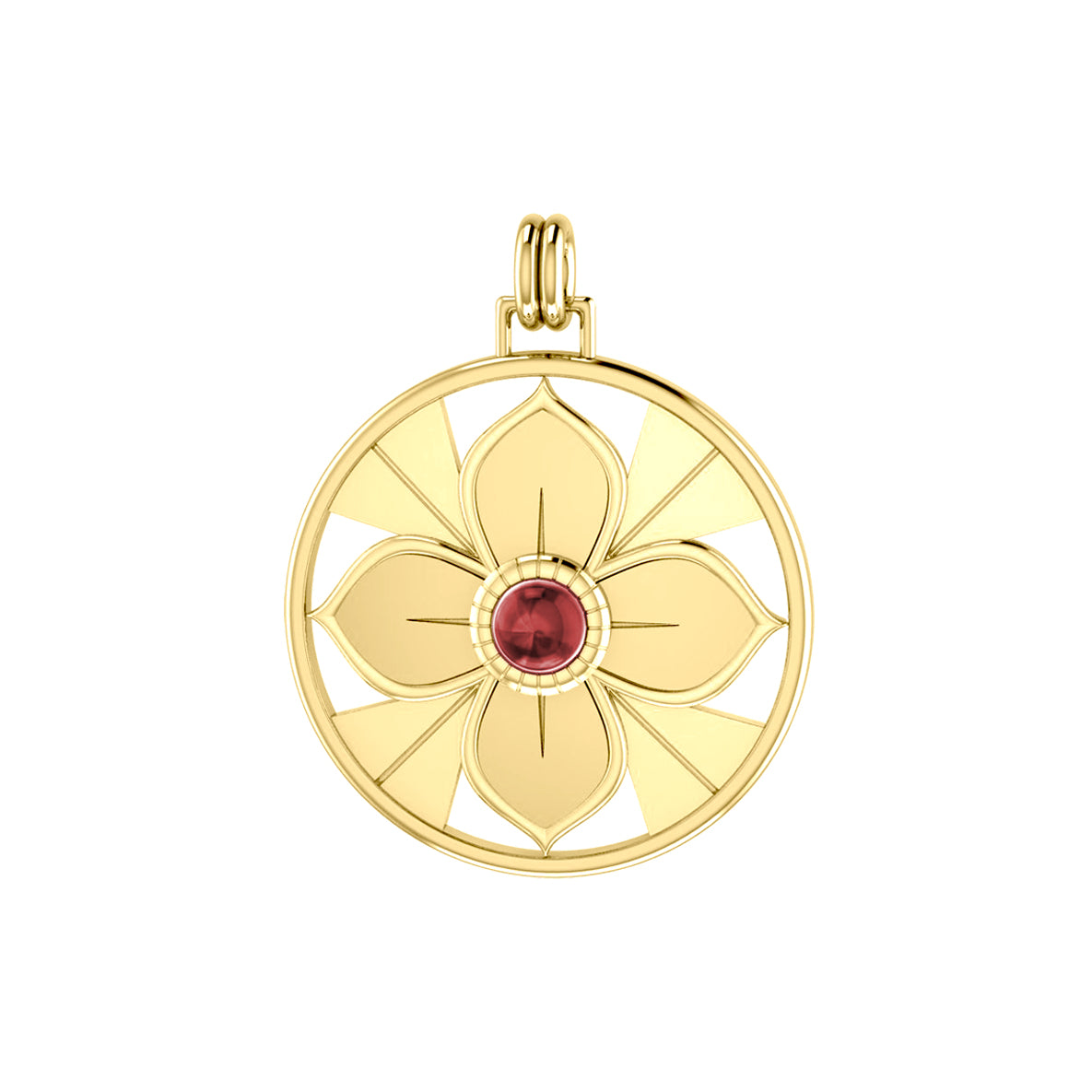 Symbol Of Femininity Solid Yellow Gold Pendant by Sibylle Grummes GPD1240
