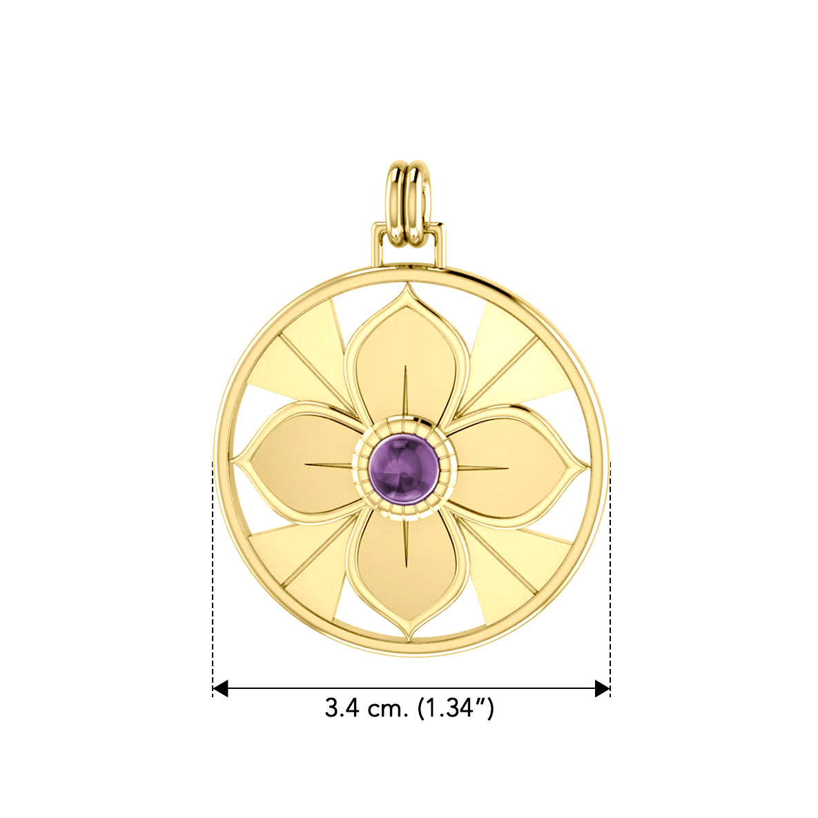 Symbol Of Femininity Solid Yellow Gold Pendant by Sibylle Grummes GPD1240