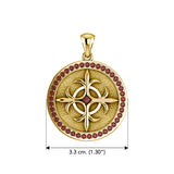 Viking Shield Solid Yellow Gold Pendant GPD1326