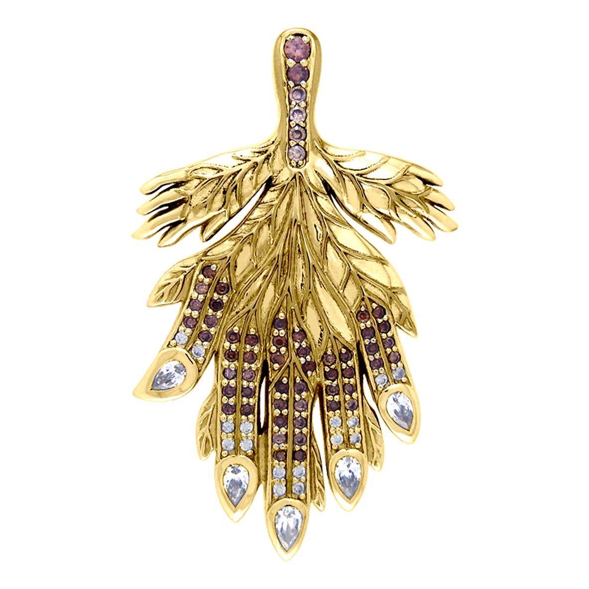 Hold my precious hand Dali-inspired Solid Yellow Gold Jewelry Pendant GPD2649