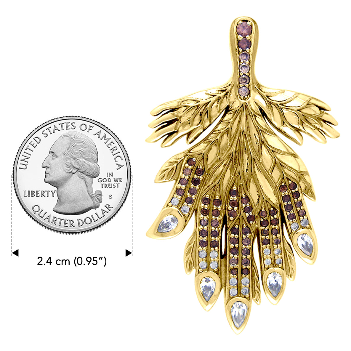 Hold my precious hand Dali-inspired Solid Yellow Gold Jewelry Pendant GPD2649