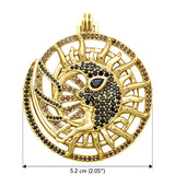 Walk in the Sun path Dali-inspired Solid Yellow Gold Jewelry Pendant GPD2652