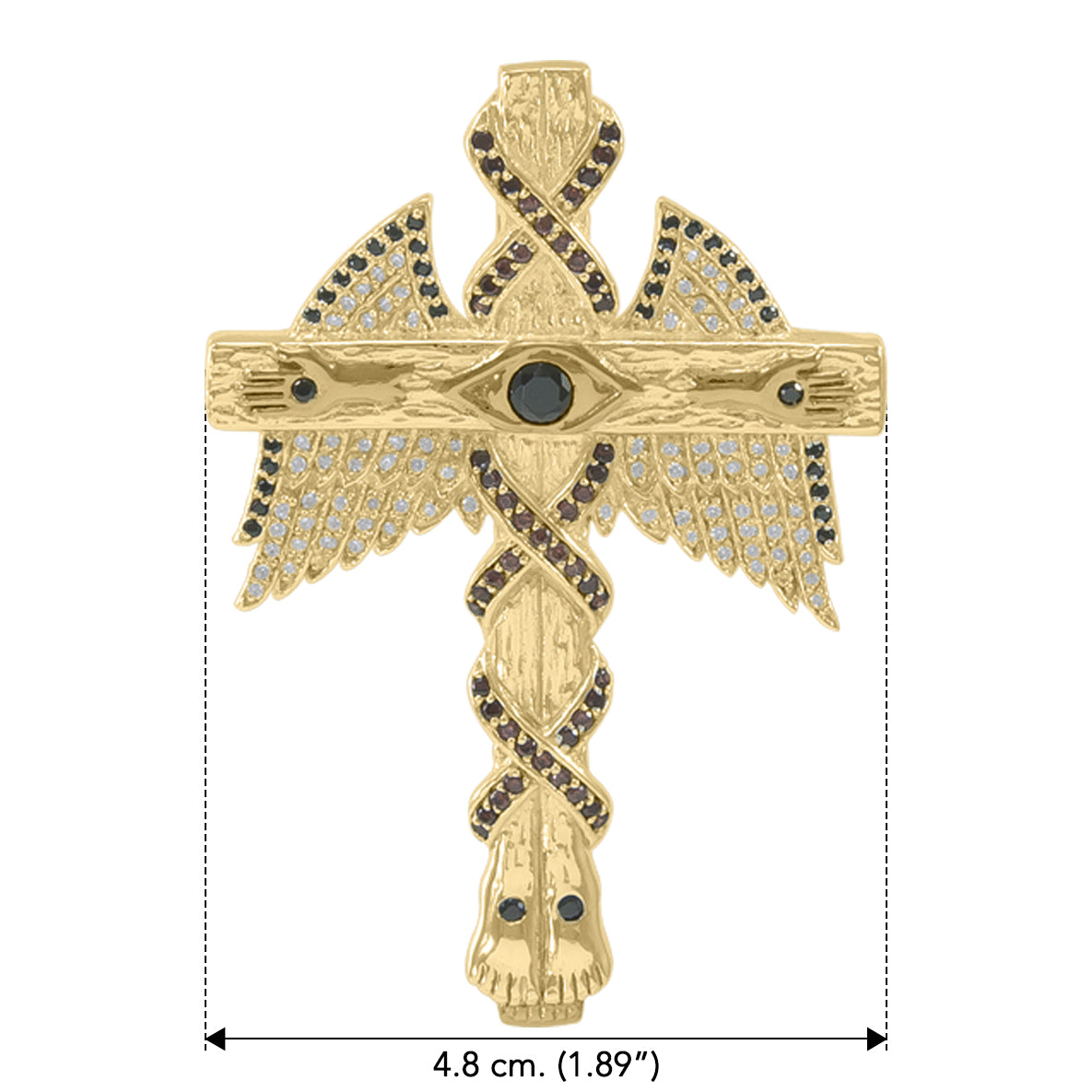 Believe in thy Cross Dali-inspired Solid Yellow Gold Jewelry Pendant GPD2653