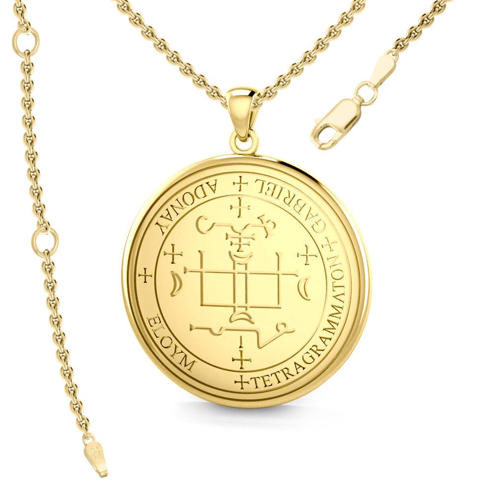 Sigil of the Archangel Gabriel Solid Gold Pendant GPD2819 - Jewelry
