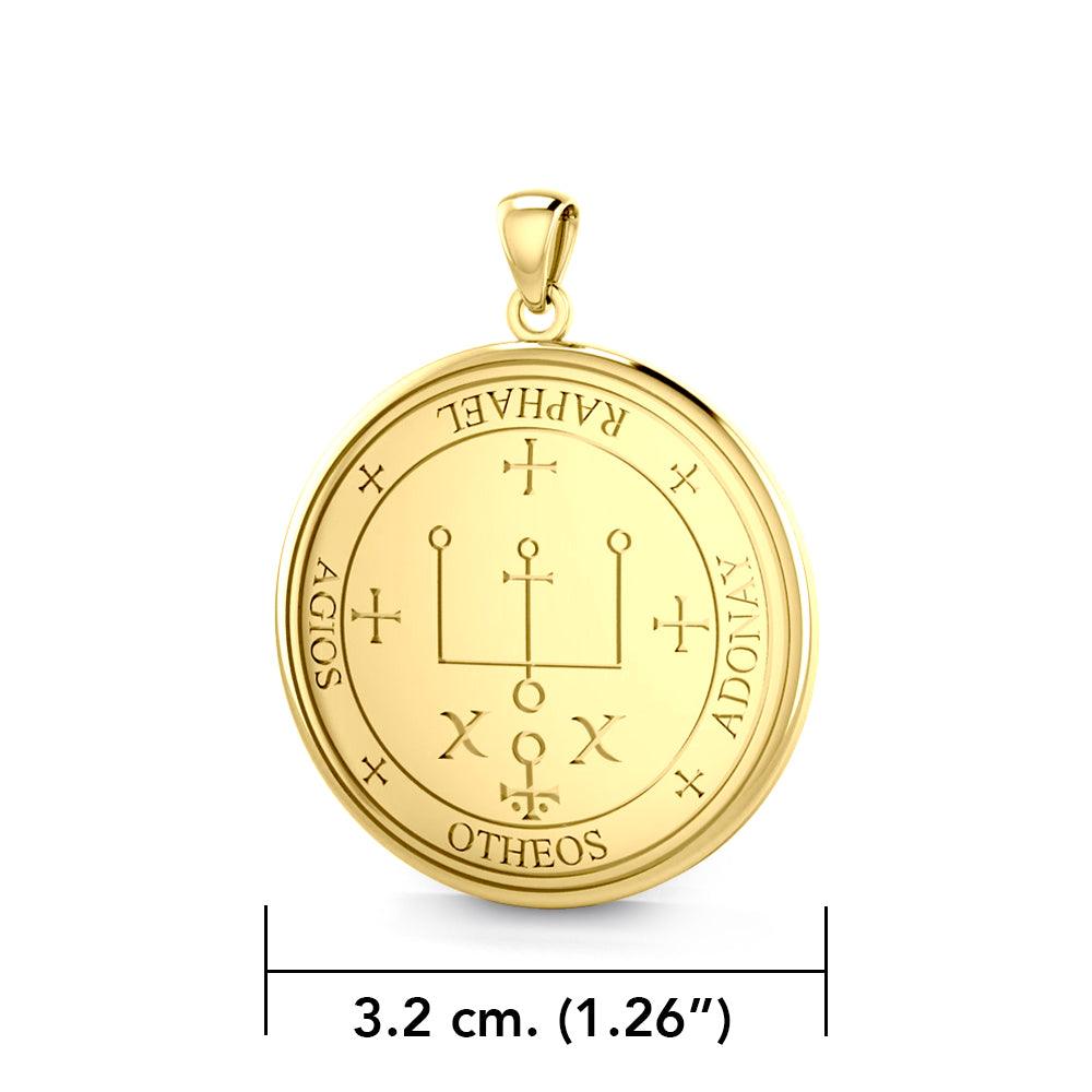 Sigil of the Archangel Raphael Solid Gold Pendant GPD2820 - Jewelry
