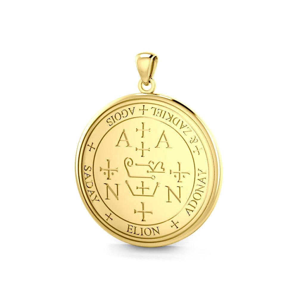 Sigil of the Archangel Zadkiel Solid Gold Pendant GPD2821 - Jewelry