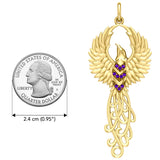 The Rise of the Mystical Fire Bird Solid Yellow Gold Pendant GPD2915