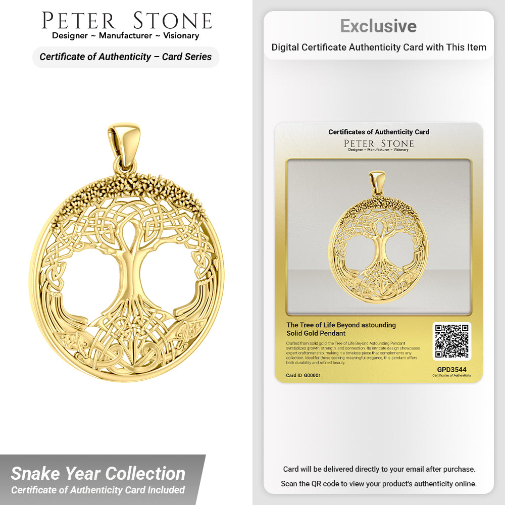 The Tree of Life Beyond astounding Solid Gold Pendant GPD3544