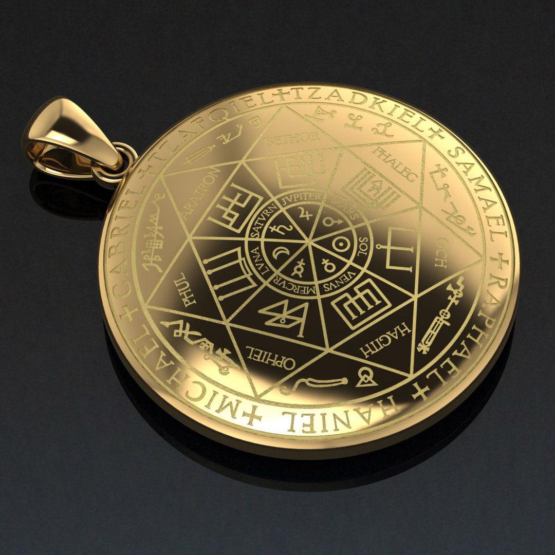 Experience Divine Guidance: The Seven Archangels Solid Gold Pendant - GPD5154 | Embrace Heavenly Protection and Spiritual Connection - Jewelry