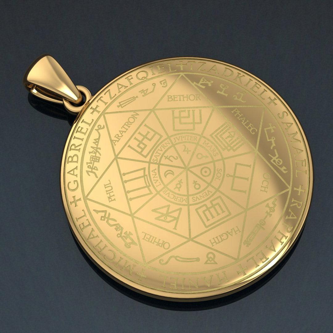 Experience Divine Guidance: The Seven Archangels Solid Gold Pendant - GPD5154 | Embrace Heavenly Protection and Spiritual Connection - Jewelry
