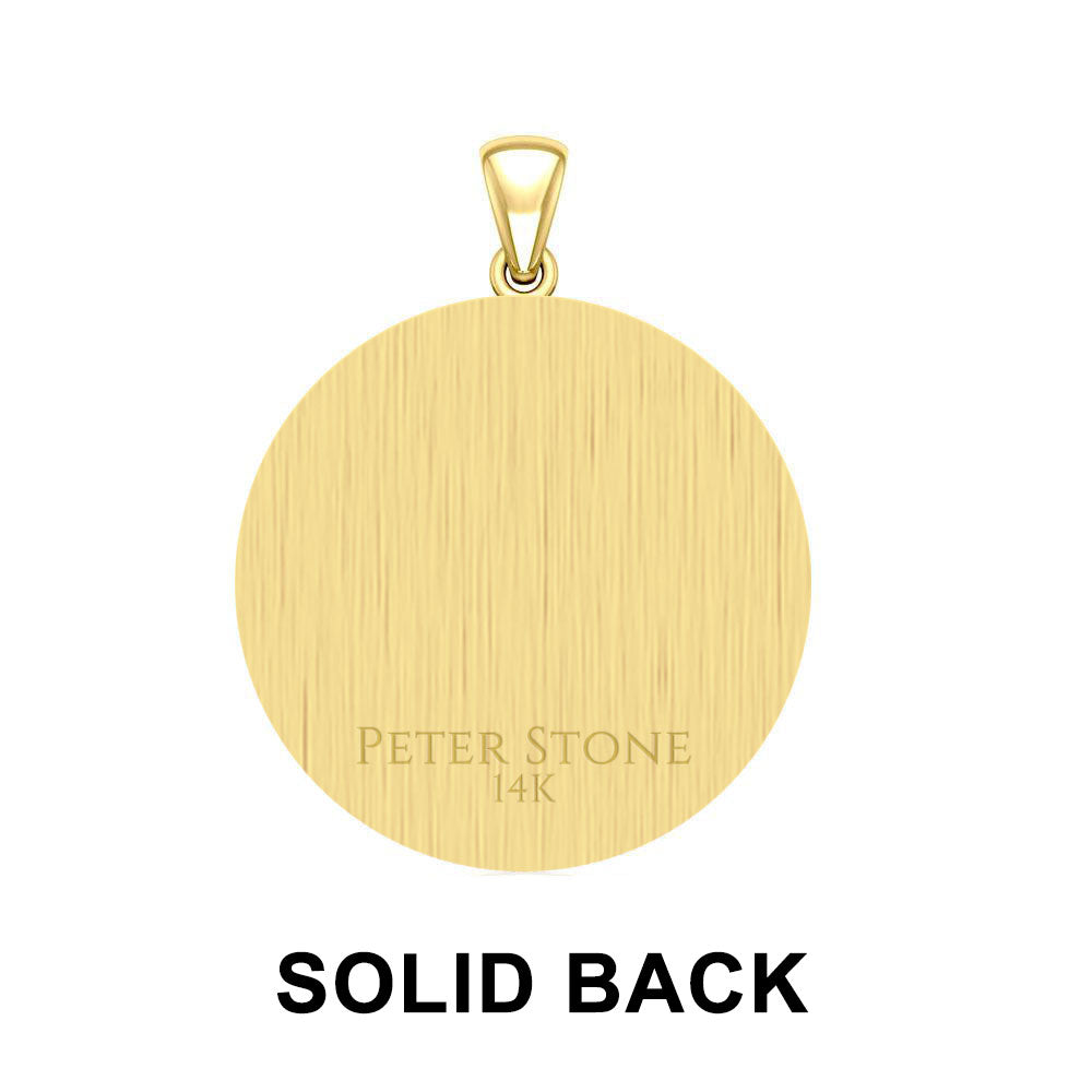 The Seven Archangels Solid Gold Pendant - GPD5154 (Solid Back)