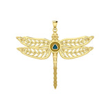 The Celtic Dragonfly with Recovery Solid Yellow Gold Pendant GPD5389 - Jewelry