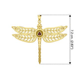 The Celtic Dragonfly with Recovery Solid Yellow Gold Pendant GPD5389 - Jewelry