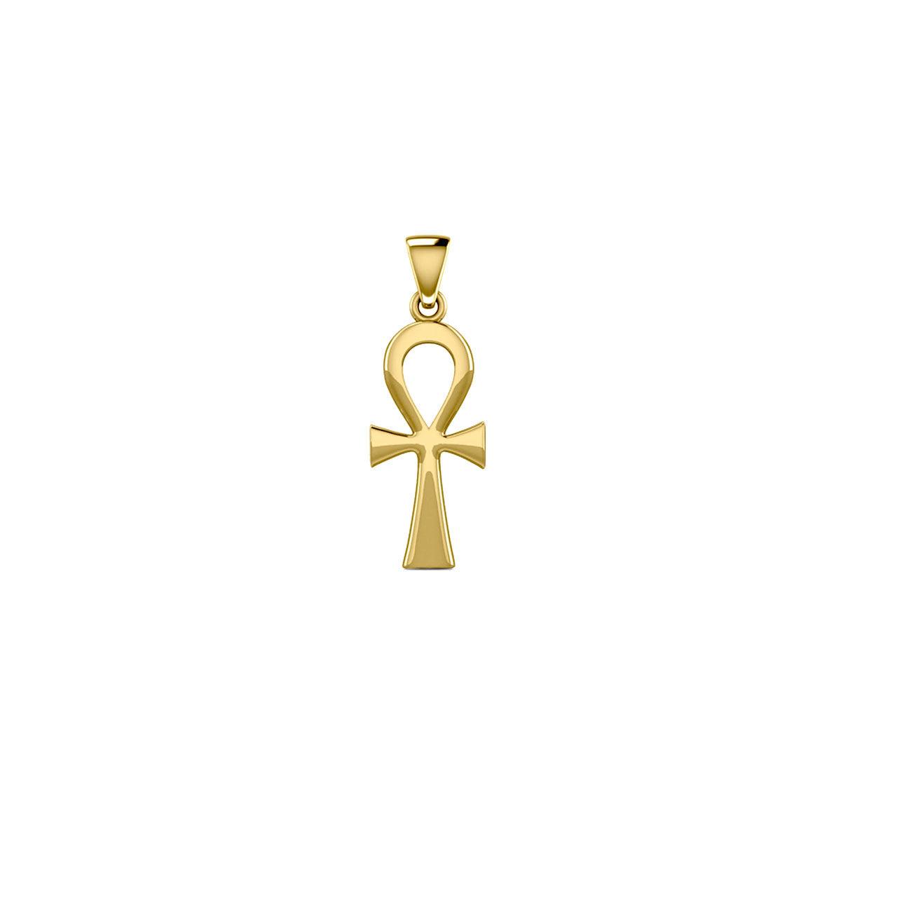 Egyptian Ankh Solid Gold Pendant GPD5504 - Jewelry