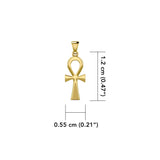Egyptian Ankh Solid Gold Pendant GPD5504 - Jewelry