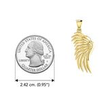 Angel Wing Solid Yellow Gold Pendant GPD5762 - Jewelry