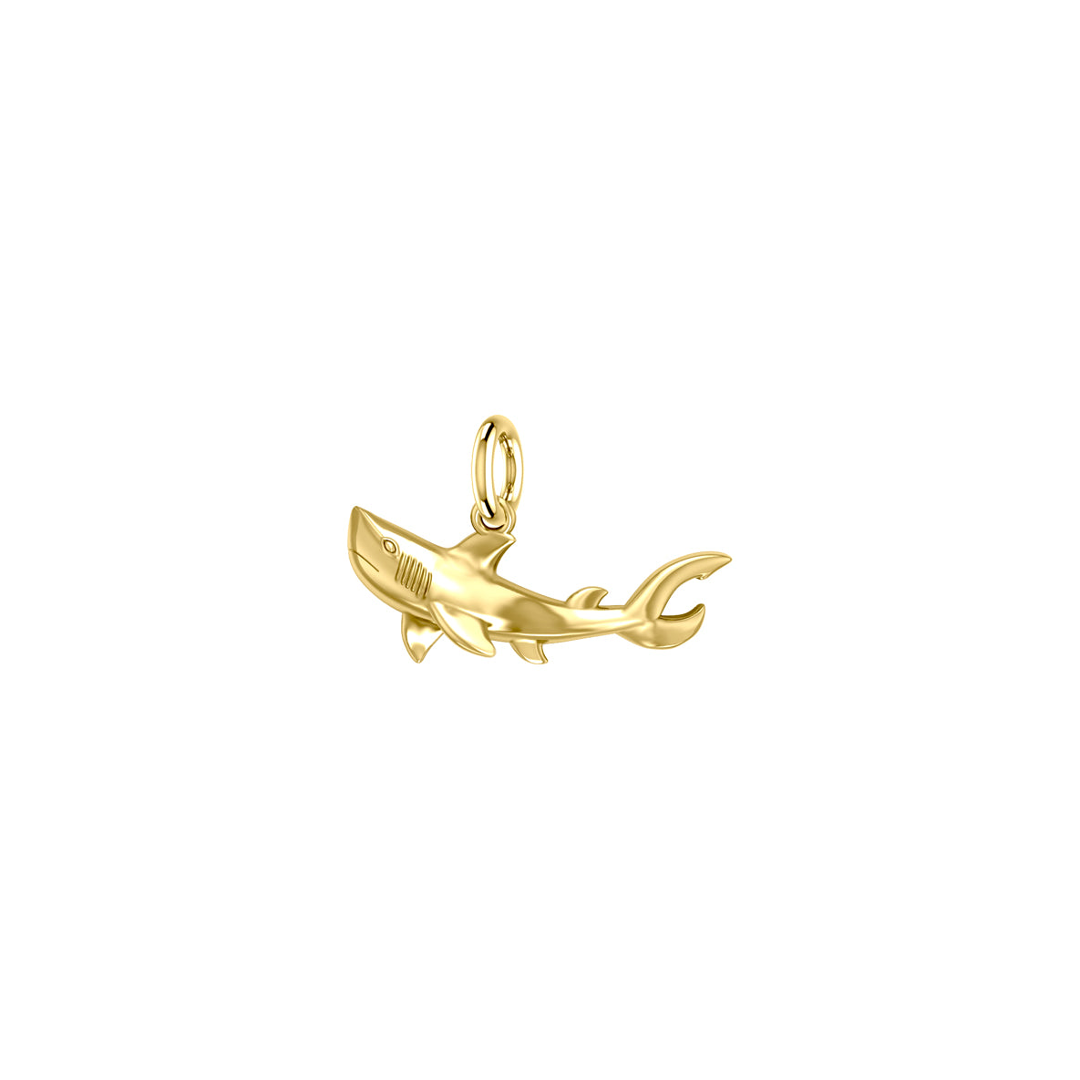 Graceful Guardian Solid Gold Shark Pendant GPD6225