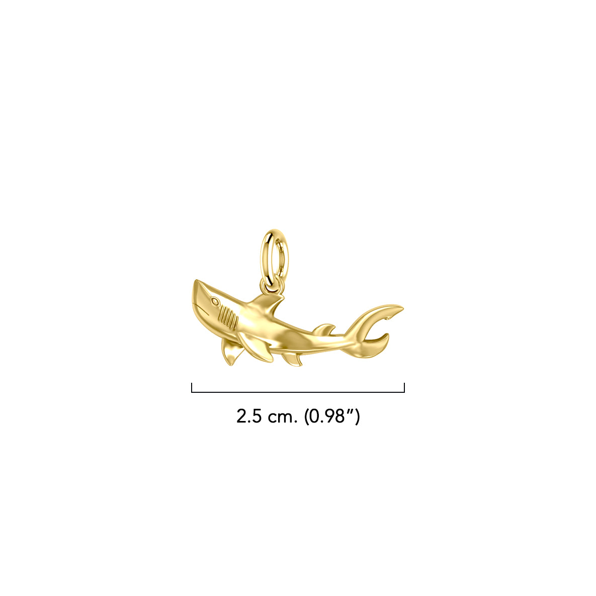 Graceful Guardian Solid Gold Shark Pendant GPD6225