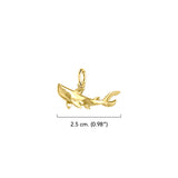 Graceful Guardian Solid Gold Shark Pendant GPD6225