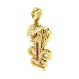 Celtic Spirit Snake with Gemstones Solid Gold Pendant GPD6411