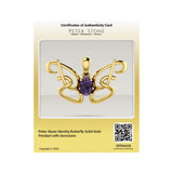 Peter Stone Identity Butterfly Solid Gold Pendant with Gemstone GPD6428